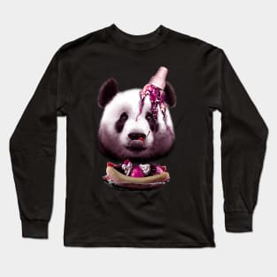 PANDA LOVES ICE CREAM Long Sleeve T-Shirt